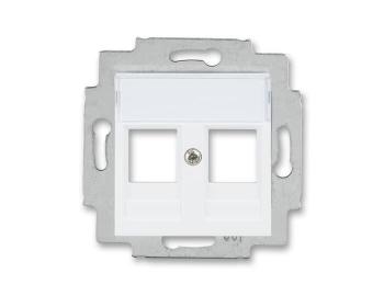 Kryt zsuvky komunikan pm (2x), s kovovm upevovacm tmenem ABB Levit 5014H-A01018 03 - bl