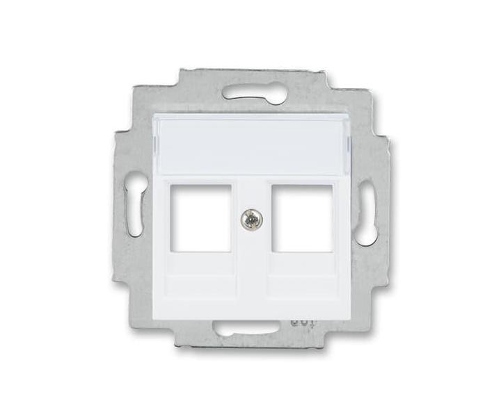 Kryt zsuvky komunikan pm (2x), s kovovm upevovacm tmenem ABB Levit 5014H-A01018 03 - bl