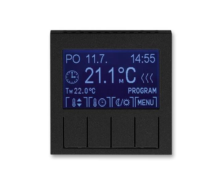 Termostat univerzln programovateln (ovldac jednotka) ABB Levit 3292H-A10301 63 - onyx/kouov ern