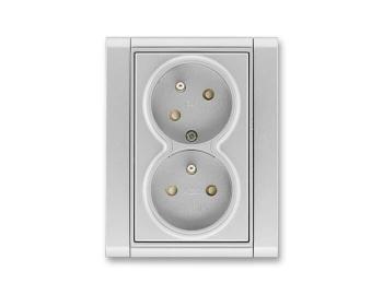 Zsuvka dvojnsobn chrnn s clonkami, bezroub. svorky ABB Time 5513F-C02357 08 - titanov