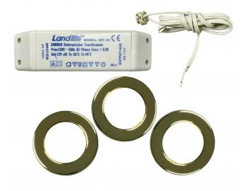 Sada vestavnch halogenovch svtidel Rendl SHP3205/Z, G4, 220-240 V, 3x 20 W - zlat