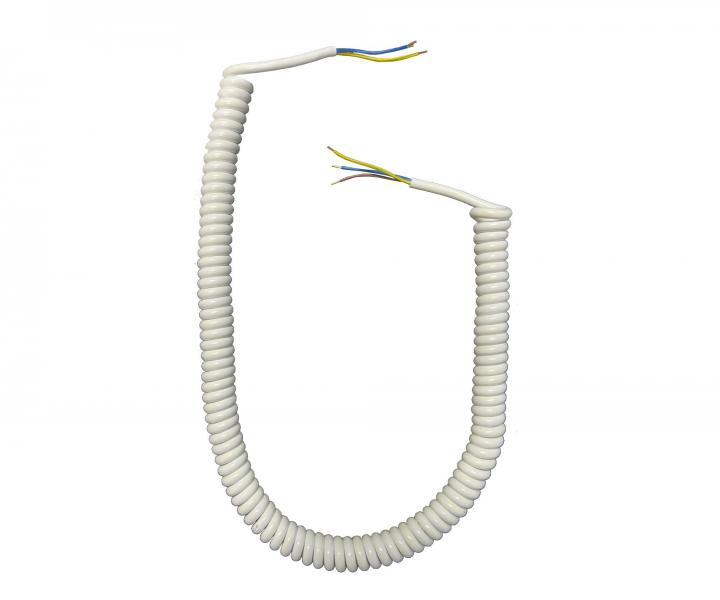 Flexo PVC kroucená šňůra H03VV-F3G0.5-A-3 B, 3x0,5, dutinky, bílá - 2,20 m