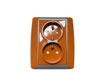 Zsuvka dvojnsobn s clonkami ABB Element-Time 5512E-C02359 07 - karamelov/ledov ed