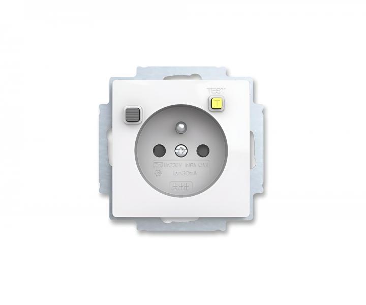 Z�suvka jednon�sobn� bezpe�nostn� ABB Zoni 5526T-A02369 500, proudov� chr�ni� FI-DOS - b�l�