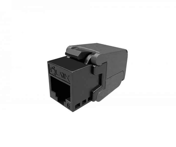 Konektor/keystone CAT6 UTP Solarix SXKJ-6-UTP-BK-SA, samoezn, datov zsuvka RJ45 - ern