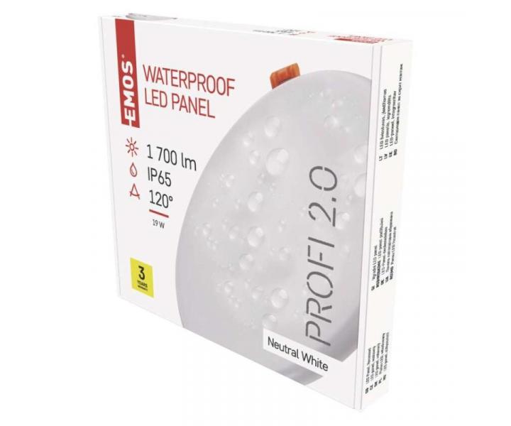 LED vestavn svtidlo VIXXO, kruhov, bl, 19W neutr. b., IP65 Emos ZV1152