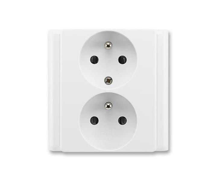 Zsuvka dvojnsobn chrnn, 81x81 mm ABB Classic 5512-2249 B1 - jasn bl