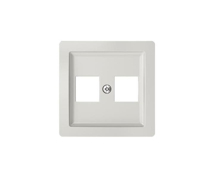 Kryt zsuvky komunikan pm (2x), s kovovm upevovacm tmenem ABB Swing 5014G-A02018 S1 - svtle ed