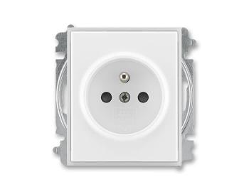 Zsuvka jednonsobn s ochrannm kolkem, s clonkami (typ 6619) ABB Element 6619E-A06357 01 - bl / ledov bl