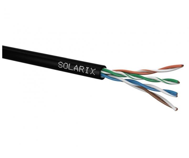 Datov kabel UTP-PE 5E Solarix SXKD ern venkovn - 1 metr
