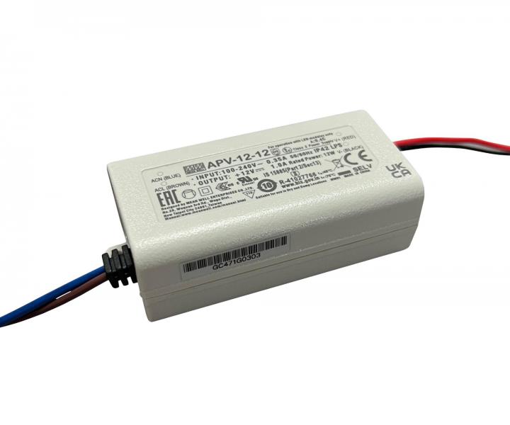 Nap�jec� zdroj pro LED Mean Well APV-12-12, IP42, 12 W, 12 V DC