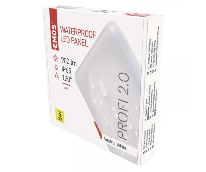 LED vestavn svtidlo VIXXO, tvercov, bl, 10 W neu.b.,IP65 Emos ZV2132