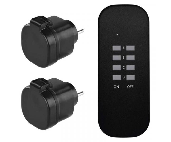 Dlkov ovldan zsuvky IP44, ern Emos P0067