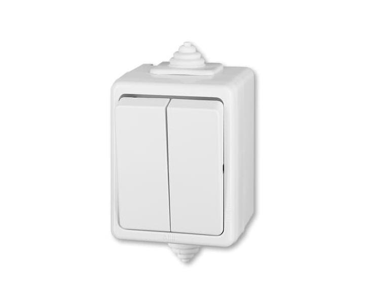 Pepna stdav dvojit, azen 6+6, IP44 ABB Praktik 3553-52929 B - bl