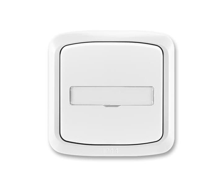 Ovlda zapnac kompl., s prosvtl. popis. polem, az. 1/0, 1/0So, IP44 ABB Tango 3558A-80920 B - bl