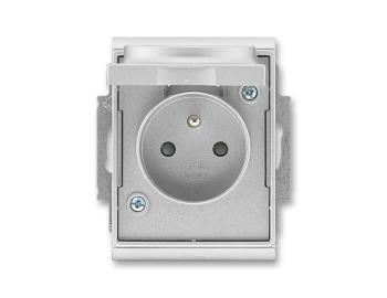 Zsuvka jednonsobn s ochr. kolkem, s clonkami, vkem, s drpky, IP44 ABB Element, Time 5518E-A02999 08 - titanov