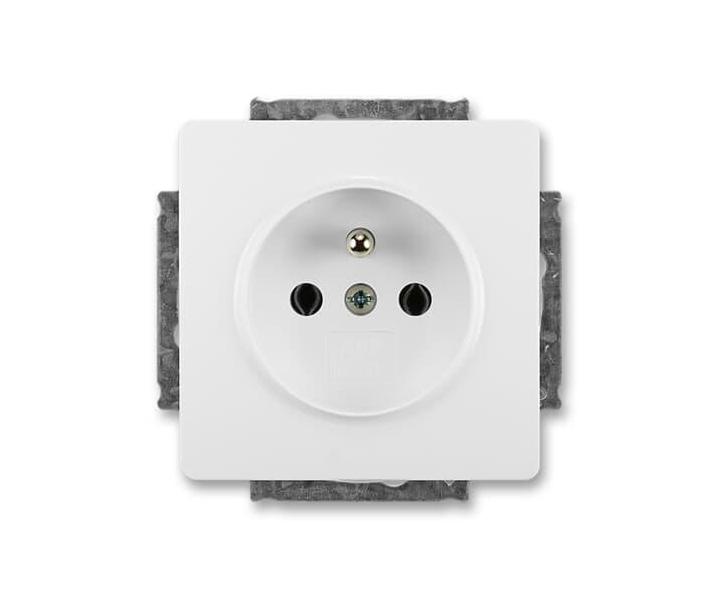Zsuvka jednonsobn s ochrannm kolkem ABB Swing 5518G-A02349 B1 - jasn bl