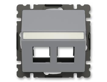 Kryt zsuvky komunikan pm (2x), s upevovacm tmenem ABB Zoni 5014T-A00418 241 - ed