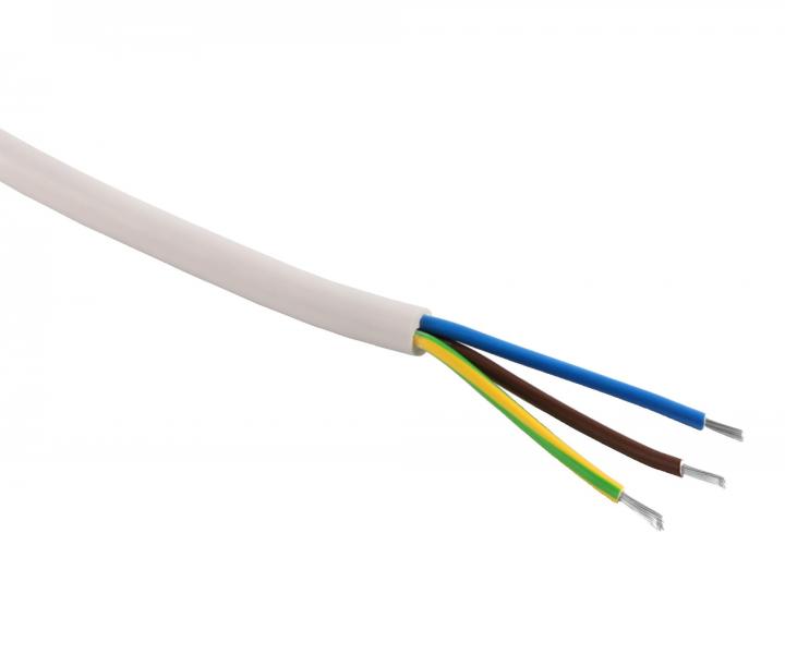 Kabel silikonov� V05SS-F 3x0,50, NKT, b�l� - 1 m