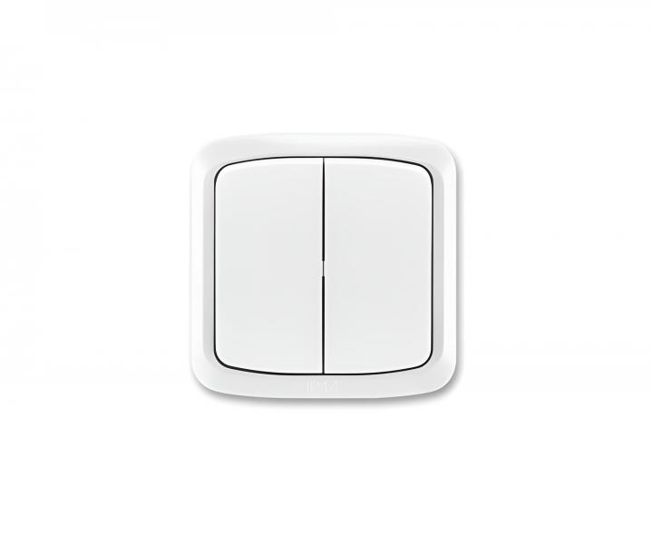 Spna dvojnsobn kompletn ABB Tango 3558A-52940 B, IP44, azen 6+6 - bl