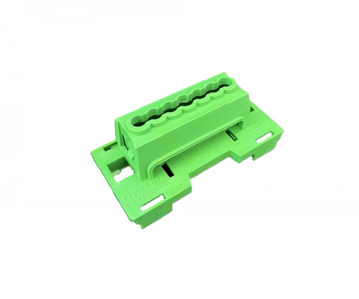 Svorka Elcon E7PE 0200, IP20 - zelen