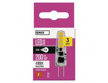 LED rovka Classic JC / G4 / 1,9 W (21 W) / 200 lm / neutrln bl Emos ZQ8621