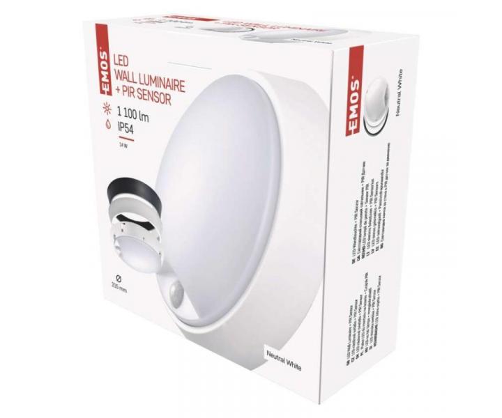 LED pisazen svtidlo ZURI s pohyb. idl., kruhov /b 14W n.b. Emos ZM3231