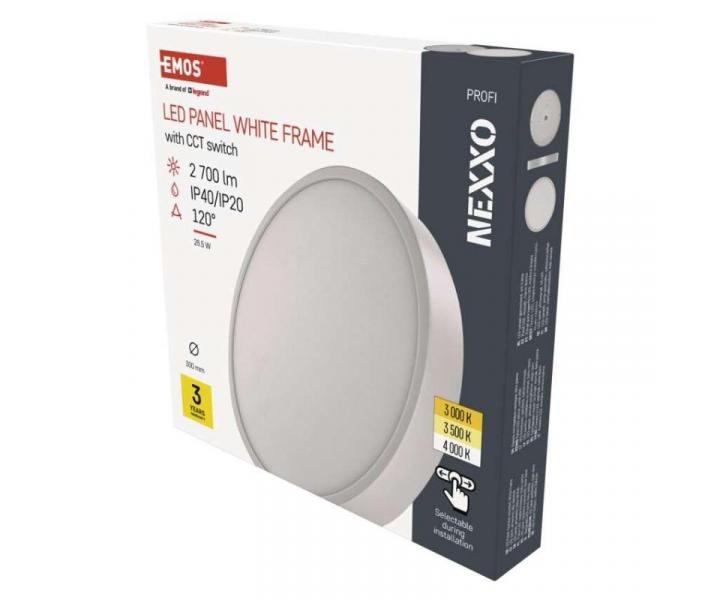 LED pisazen svtidlo NEXXO, kruhov, bl, 28,5W, se zmnou CCT Emos ZM5153