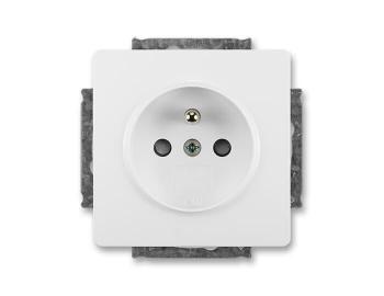 Zsuvka jednonsobn s ochrannm kolkem, s clonkami ABB Swing 5518G-A02359 B1 - jasn bl