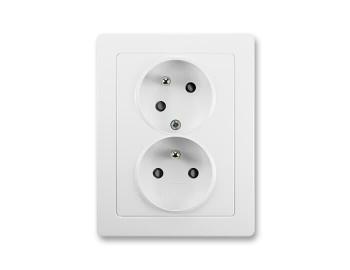 Zsuvka dvojnsobn s ochr. kolky, s clonkami, s natoenou dutinou ABB Swing 5513J-C02357 B1 - jasn bl