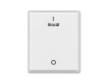 Kryt jednoduch s potiskem a irm przorem (pro spnae az. 3S) ABB Element 3558E-A00933 01 - bl/ledov bl