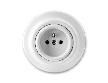 Zsuvka jednonsobn s ochrannm kolkem (typ 6619) ABB Decento 6619K-C06347 - bl (porceln)