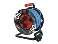 Poas odoln prodluovac kabel na bubnu Emos P08550W, 4x zsuvka, 230 V, 1,5 mm2, modr, 50 m