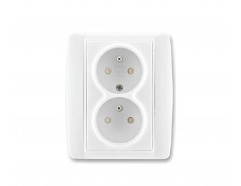 Z�suvka dvojn�sobn� ABB Element-Time 5512E-C02359 03, clonky - b�l�