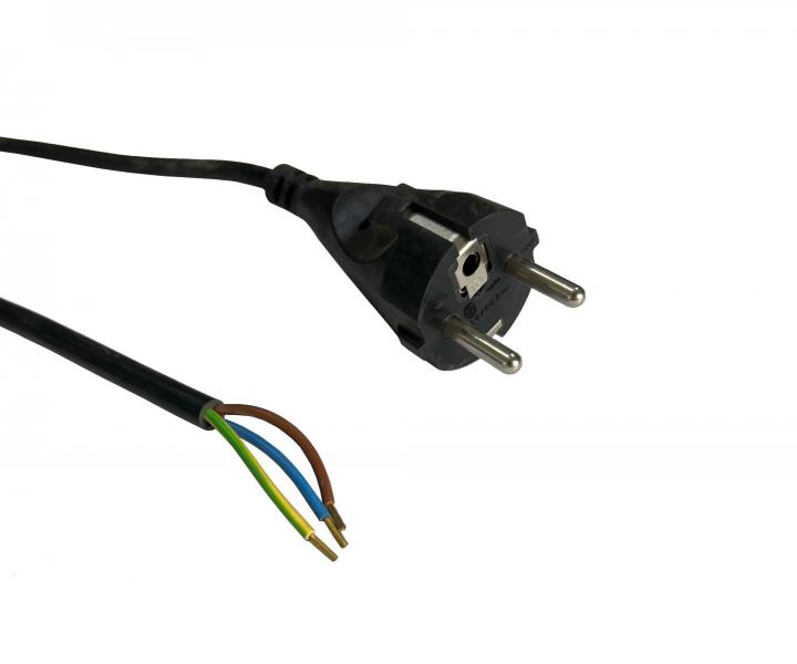 Flexo PVC šňůra 863159-1-54/7, 3x1, dutinky, rovná vidlice, černá - 7 m