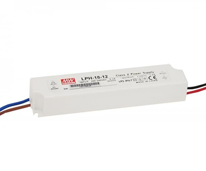 Nap�jec� zdroj pro LED Mean Well LPH-18-12, IP67, 18 W, 12 V DC
