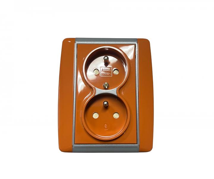 Zsuvka dvojnsobn s clonkami ABB Element-Time 5512E-C02359 07 - karamelov/ledov ed