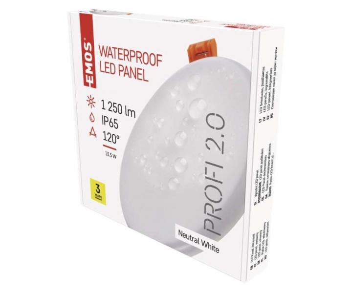 LED vestavn svtidlo VIXXO, kruhov, bl, 13,5W neutr. b., IP65 Emos ZV1142