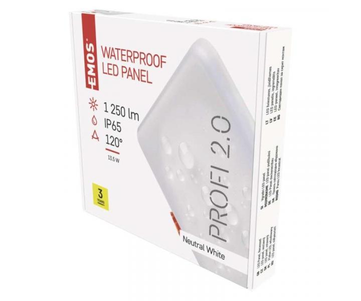 LED vestavn svtidlo VIXXO, tvercov, bl, 13,5W neut.b.,IP65 Emos ZV2142