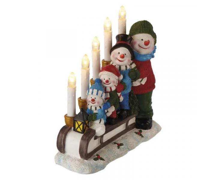 LED svcen  snhulci na sanch, 24 cm, 2x AA, vnitn, tepl bl, asova Emos DCAW15
