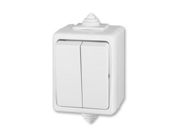 Pepna stdav dvojit, azen 6+6, IP44 ABB Praktik 3553-52929 B - bl
