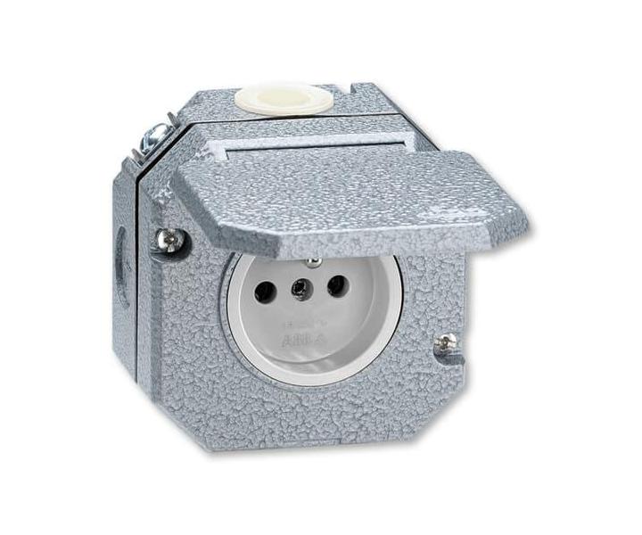 Zsuvka jednonsobn s vkem, Al, IP55 ABB Garant 5518-2750 - ed