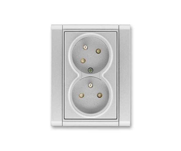Zsuvka dvojnsobn chrnn s clonkami, bezroub. svorky ABB Time 5513F-C02357 08 - titanov