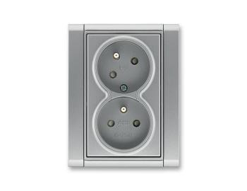 Zsuvka dvojnsobn chrnn s clonkami, bezroub. svorky ABB Time 5513F-C02357 36 - ocelov