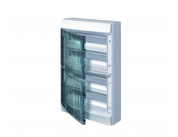 Rozvodnice na omtku ABB 65P18X42A, IP65, 72 modul (4x18), plastov dvka, ada Mistral65, vetn svorek N+PE (11+11)