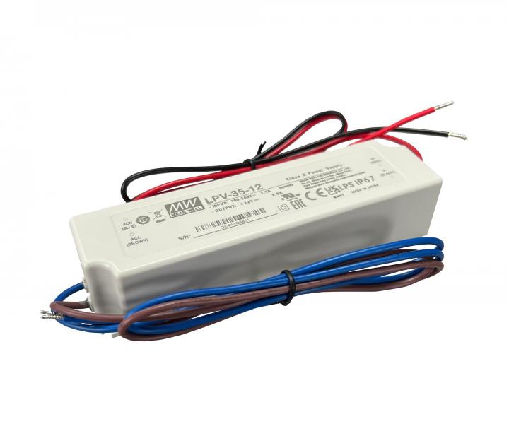 Nap�jec� zdroj pro LED Mean Well LPV-35-12, IP67, 35 W, 12 V DC
