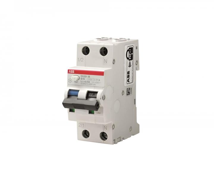Chrni s jistiem Compact 1+N ABB DS201 B10 A30, 10A, charakteristika B, 30mA, 6kA