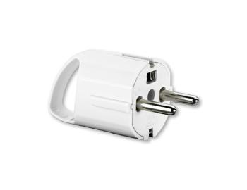 Vidlice sdruen s oukem a postrannm vvodem, 16 A ABB 5537-206 B - bl (RAL 9003)