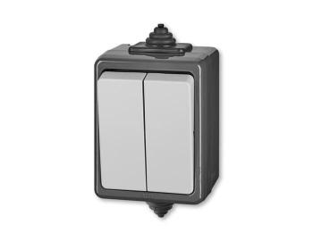 Pepna stdav dvojit, azen 6+6, IP44 ABB Praktik 3553-52929 S - ed