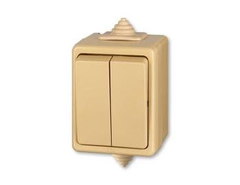 Pepna stdav dvojit, azen 6+6, IP44 ABB Praktik 3553-52929 D - bov